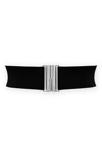 Girls 2 Inches Wide Vertical Buckle Clasp Elastic Waist Dress Belt Ages 3-14 YRS - Picture 1 of 17
