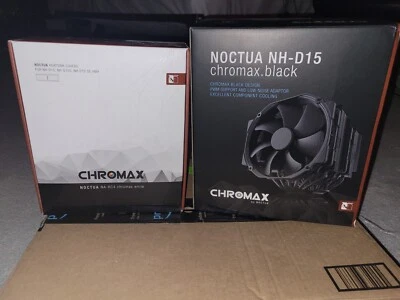 Noctua NH-D15 chromax.Black w/ NA-HC4 White Heatsink Covers BUNDLE - Image 1 of 4