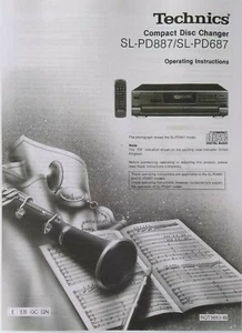 Technics SL-PD887 - SL-PD687 CD Player Changer - Instructions - USER MANUAL - Picture 1 of 1