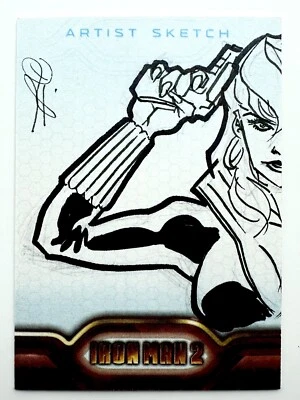 Tarjeta de boceto de arte original Black Widow - Iron Man 2 de Dietrich Smith Marvel 2010 Foto 1 de 3
