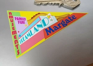 Margate Dreamland Holiday Travel Pennant Vintage Classic Car Window Sticker 4" - Picture 1 of 1