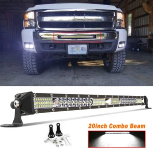 Fit 07-13 Chevy Silverado 1500/2500/3500 Hidden Bumper 20" Light Bar Single Row - Picture 1 of 12