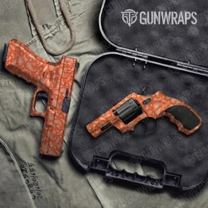 GunWraps Bandana pistola vinile premium arancione e bianco pelle opaca USA - Foto 1 di 1