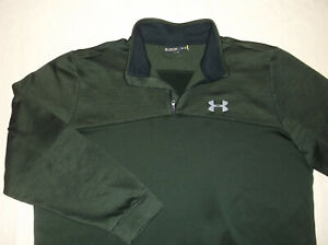 UNDER ARMOUR 1/4 ZIP LONG SLEEVE OLIVE GREEN PULLOVER MENS 2XL EXCELLENT COND.