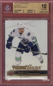2014-15 UD CANVAS BO HORVAT ROOKIE PRISTINE YOUNG GUNS BGS 10 YG RC 14-15 - Picture 1 of 1