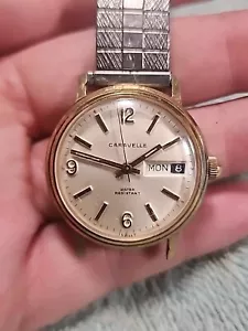 Caravelle Uhr Cal 11ULCB 17 Jewel mechanisch läuft 36mm breit 1970 - Bild 1 von 14