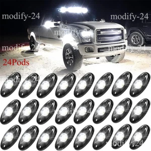 White 24 Pods LED Rock Light Underglow LED Kit Fit Ford F-150 F-250 F-350 Pickup - Picture 1 of 16