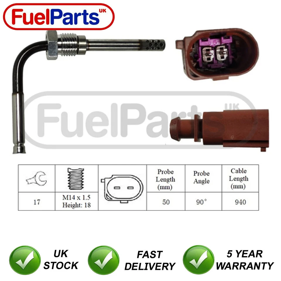 FuelParts Exhaust Gas Temperature Sensor For Audi Q7 VW Touareg 3.0 TDi #2 - Image 1 of 1