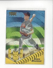 1996 Pinnacle Starburst #154 Greg Maddux (Hardball Heroes) Braves