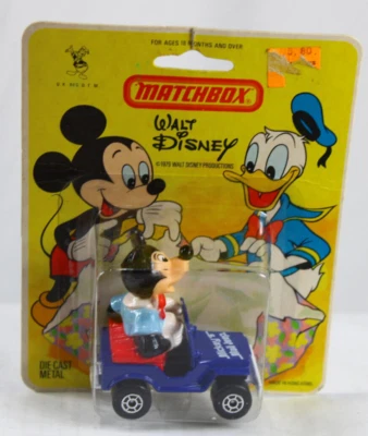 Matchbox Mickey's Corvette Walt Disney Die Cast Toy WD-12 Vintage 1979 NOS - Image 1 of 4