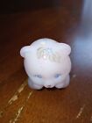 *Very Cute* Fenton Pink Satin Daydream Bear With Hand Painted Flowers