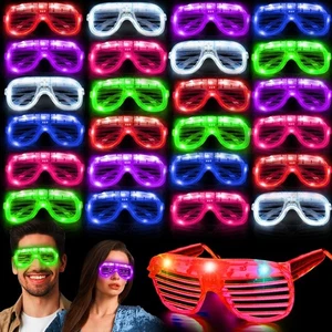 30 Pack LED Glasses Glow in The Dark Party Supplies Glow Sticks Glasses Favors - Picture 1 of 6