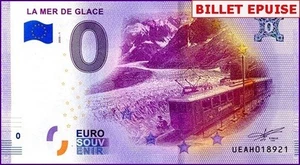 UEAH / LA MER DE GLACE / BILLET SOUVENIR 0 € / NULL EURO-SCHEIN / 0 € 2020-1 - Imagen 1 de 1