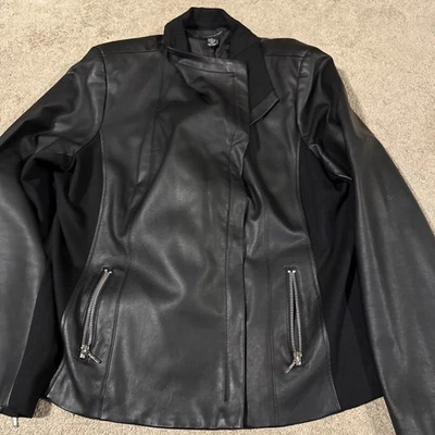 Women’s INC 1X Non-Leather Contrast Jacket - Image 1 of 4