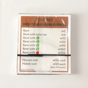 2025 Monopoly Eigentum Titel Urkunde Karten Komplettsatz - Spiel Ersatzteile - Bild 1 von 4