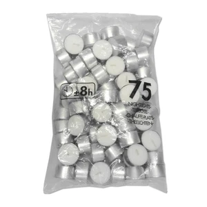 75 Teelichter ca. 8 Std Brenndauer weiß von KFS & B candles Gastro Teelichter - Bild 1 von 2
