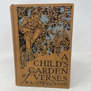A Child's Garden of Verses R.L. Stevenson 1928 HC Dorothy Russell Illustrated - Picture 1 of 17