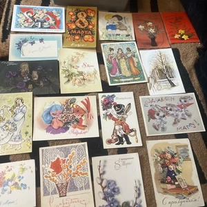 Vintage Communist (USSR) International Women's Day Postcard Collection-125 Cards - Picture 1 of 14