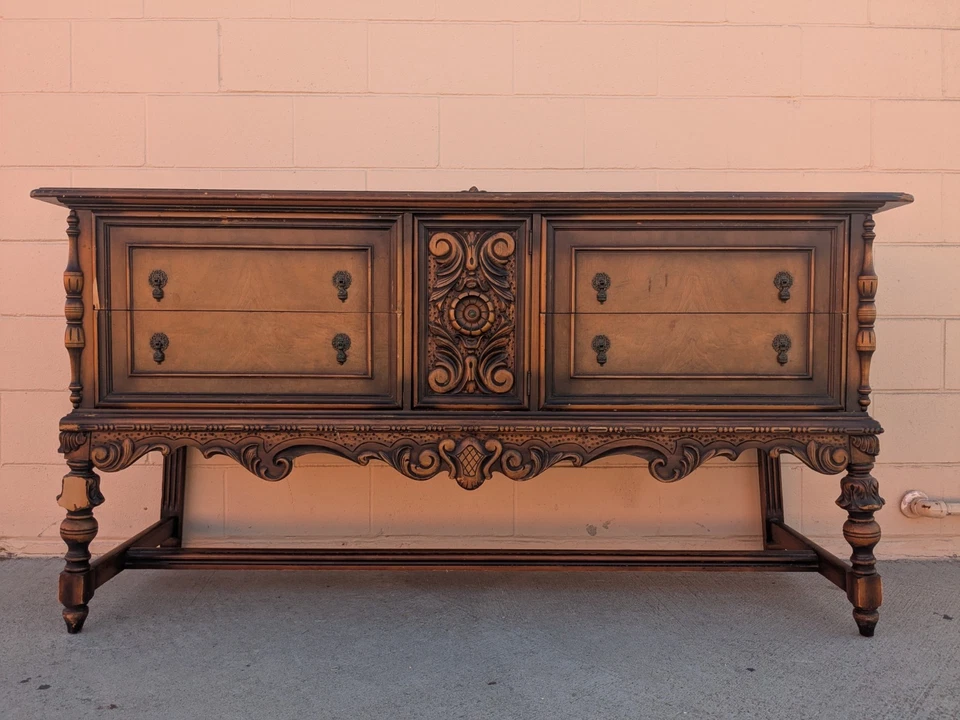 Mesa aparador sofá entrada mídia console vintage Marshall Field & Company - Imagem 1 de 1