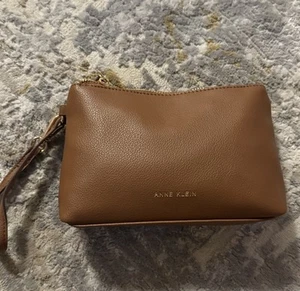 Anne Klein Wristlet Pouch Butter/Brown Color - Picture 1 of 4