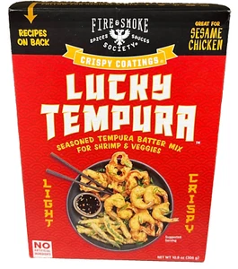 Mezcla de recubrimiento crujiente de camarones y verduras Fire & Smoke Society Lucky Tempura 10,8 oz - Imagen 1 de 1