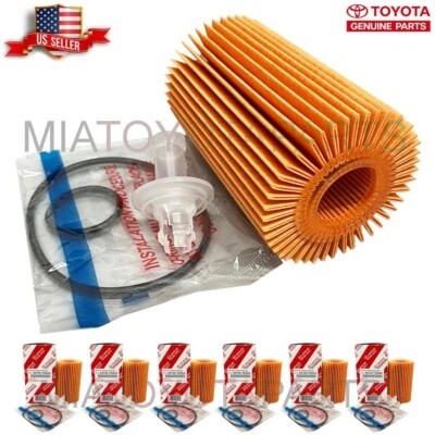 6 Pack Genuine Toyota Land Cruiser Tundra Sequoia OEM Oil Filter 04152-YZZA4 - Image 1 of 4