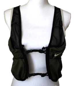 Nike Trail Vest 2.0 Mens L/XL Running Black/Medium Olive/Vapor Green - Picture 1 of 7