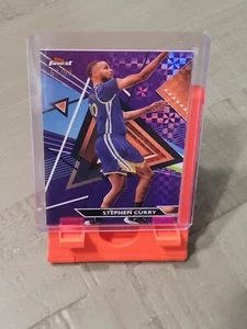 2023-24 Topps Finest Basketball Stephen Curry Purple Checkerboard/99 Refractor  - Picture 1 of 7