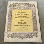 MOZART Symphony 48 G Minor PIANO 1927 Oliver Ditson Company Antique Music   (#2)