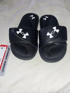 Under Armour Boys Padded Footbed Slides Size 13K NWT - Picture 1 of 4