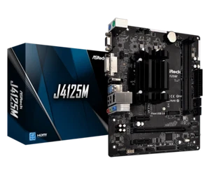 ASRock J4125M Motherboard Intel Celeron HDMI VGA DDR4 SATA3 USB3 Gigabit LAN - Afbeelding 1 van 5