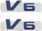 2Pcs 3.15&quot; Length V6 Emblem Adhesive Badge for Auto Sport Decoration accessories