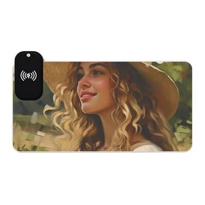 Wireless Charging Mouse Pad with Artistic Design - Photo 1 sur 5