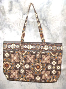 NWOT Vera Bradley Double Handled TOTE Shoulder Bag PURSE Retired Canyon Pattern - Picture 1 of 3