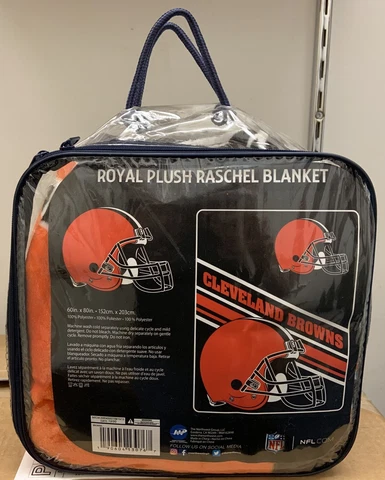 CLEVELAND BROWNS 60"X80" ROYAL PLUSH RASCHEL BLANKET NEW NORTHWEST 🐶 Cover