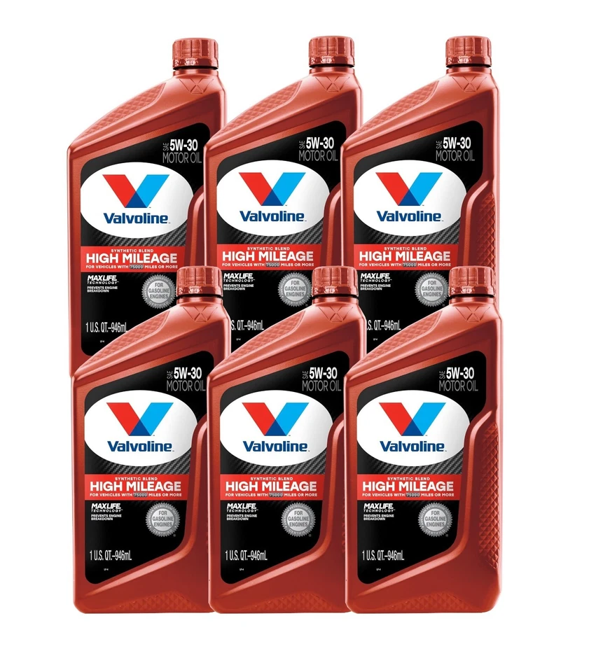 Aceite de motor Valvoline 6 cuartos de galón HM MaxLife Technology 5W-30 mezcla sintética 6 x 1 qt Foto 1 de 1