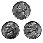 1951 P D S Jefferson Nickel Year set Choice / Gem BU US 3 Coin lot