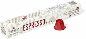 2 x Muskoka Roastery Coffee, Organic Espresso Pods, Dark Roast, 120-Count - Picture 1 of 1