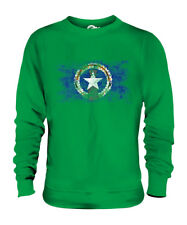 NORTHERN MARIANA ISLANDS DISTRESSED FLAG UNISEX SWEATER TOP MARIANAN SHIRT GIFT