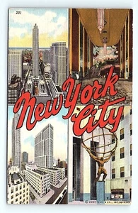 Postkarte New York City, N.Y. Quarter Panel Card - Bild 1 von 3