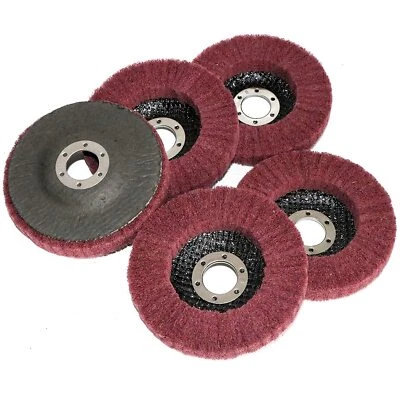 5PCS 4-1/2" Nylon Flap Disc Metal Polishing Buffing Wheel Pads for Grinder 4.5in - Image 1 of 4