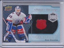 2013-14 Upper Deck A Piece of History 300 Win Club Jersey Mike Richter Rangers
