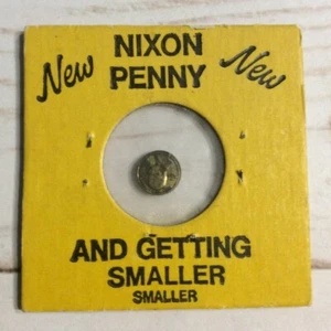 Nixon Penny Getting Smaller & Smaller Original Yellow Cardboard Holder - Picture 1 of 3
