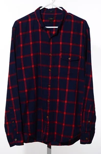 J. Crew Slim-Fit Red & Blue Plaid Cotton Long-Sleeved Button-Down Collar Shirt L - Picture 1 of 7