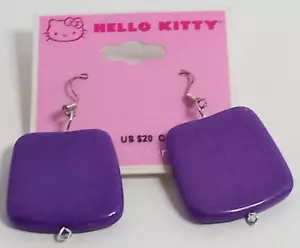Claire's Hello Kitty Sterling Silver Purple Stone Earrings - Picture 1 of 3