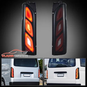 VLAND LED Tail lights Fit 2004-2019 Toyota Hiace 5th w/Startup Animation Smoked - Picture 1 of 18