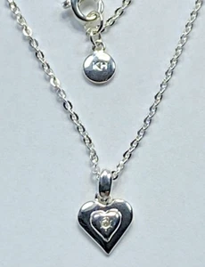 Sterling Silver Kids My First Diamond Heart Necklace Kit Heath NWT RP$175 #3038 - Picture 1 of 6
