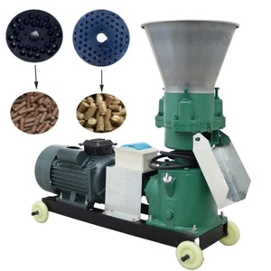 Máquina molino de pellets de alimentación 220V 8mm 12mm 3 rodillos granulador de alimentación 200kg/h granja zoológica - Imagen 1 de 23