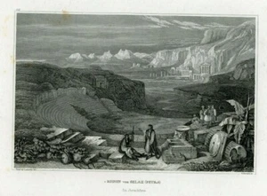 Ernst Friedrich Grünewald - Ruinas de Selah (Petra) - o.J., grabado - Imagen 1 de 2