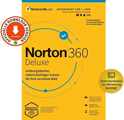 Norton 360 Deluxe 2023-2024  5 Geräte Antivirus  Secure  & Passwort-Mac - Bild 1 von 4